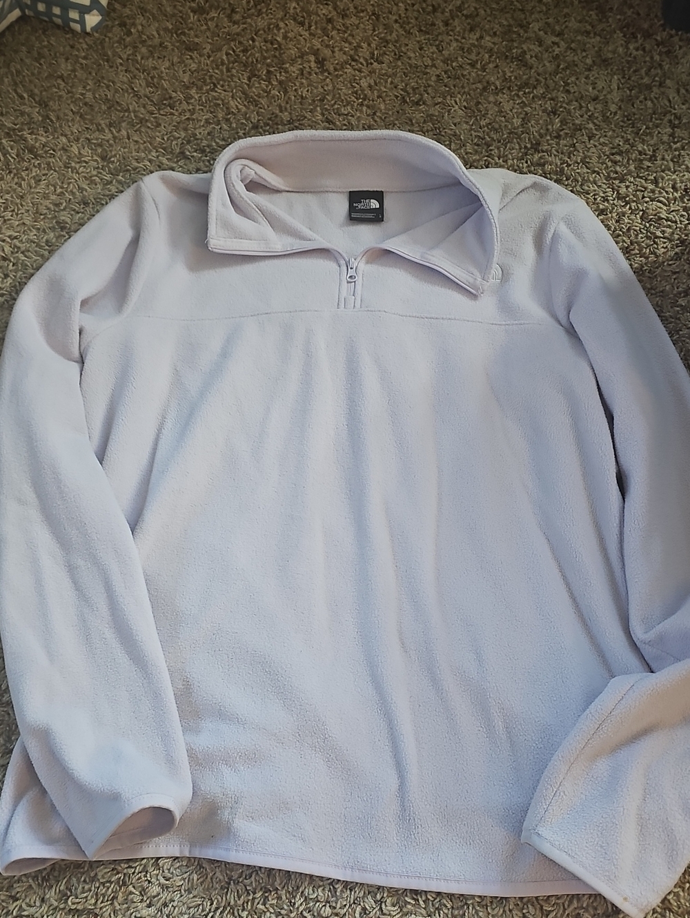 The North Face Womens Light Lavender Quarter-Zip Fleece